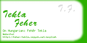tekla feher business card